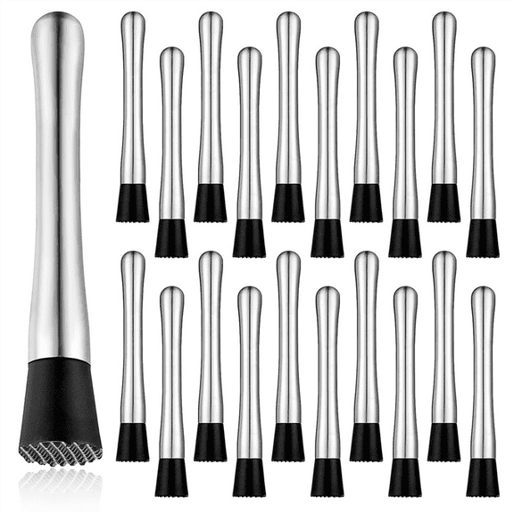 20 Pcs Muddler for Cocktails - Stainless Steel Bar Muddler Tool, Mullers for Drinks Ice Crusher, Home Bars Accessories,20 * Muddler for Cocktails,As Shown