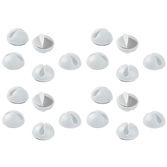 20 Pcs Multipurpose Desktop Cable Tidy Holder Clips Wire Cord Line Fixer Wire Cable Organisers Charging Cable Fixer,20 x Fixed clamp,White