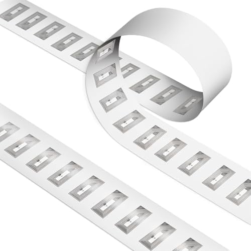 20 Pcs NFC Tags Sticker with Original NTAG213 Chip NFC Stickers Adhesive Labels Transparent RFID Tags Rewritable 144 Bytes Memory Suitable for All NFC-Enabled Devices and Smartphones$$Office