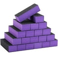 thumbnail image 1 of 20 Pcs Nail Buffer Block Sponge Sanding Buffing File 80/120 Grit 3 Sides Nail Files for Manicure Nail Tools (Purple Black), 1 of 6