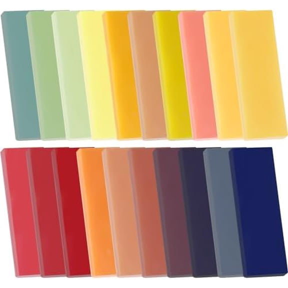 20 Pcs Natural Modeling Beeswax Pure Beeswax Bars Non Toxic Beeswax Sheets for Kids, Toddlers and Artists Organic Art Supplies for Homeschoolers(Colorful)$$Art & Craft