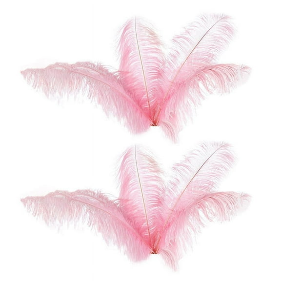 20 Pcs Natural Ostrich Feathers Wedding Decoration Pink 20-25cm