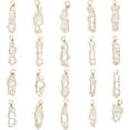 thumbnail image 1 of 20 Pcs Natural Quartz Crystal Pendant Gold Plated Wire Wrapped Quartz Clear Crystal Gemstone Pendant without Chain Healing Stones Pendant for Necklaces Earrings Jewelry Making DIY, 1 of 6