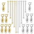 thumbnail image 1 of 20 Pcs Necklace Extenders and Necklace Clasps and Closures, Gold and Silver Stainless Steel Chain for Adult Bracelet Jewelry Making, 1 of 7