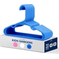 thumbnail image 1 of 20 Pcs. Non-Slip Plastic Kids Hangers - Durable and Space-Saving Closet Organizers for Infants, Toddlers, and Kids' Clothing (Blue), 1 of 6