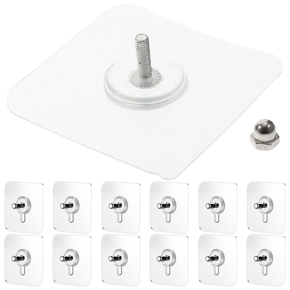 20 Pcs Non-marking Screw Stickers Nail-free Wall Hangers Indoor Hanging Nails Suction Cup Hooks Coat Seamless Towel