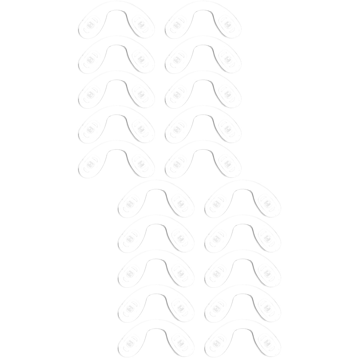 20 Pcs Nonskid Nose Pads Eyeglasses Nose Pads Silicone Glasses Nose