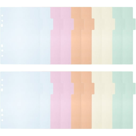 20 Pcs Note Pads Loose Leaf Binder Dividers Convenient Index Pages Hard Tabs Replaceable Partition Board Folder