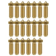20 Pcs Nozzles, 0.4mm Brass 3D Printer Hotend, Smooth Inner Wall, M6 Thread, 0.8 x 0.2 in / 21 x 6 mm, High Compatibility Printer Parts for Kobra 3/Combo/S1