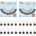 thumbnail image 1 of 20 Pcs Number 0~9 Stitch Markers, Alloy Enamel Number Stitch Marker Charms Flat Round Removable Locking Stitch Marker for Knitting Weaving Sewing Accessories Quilting Jewelry Making, Black, 1 of 6