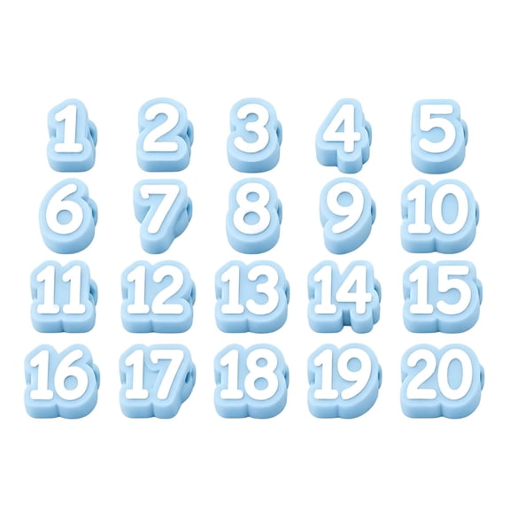 20 Pcs Numbered Pencil Toppers 1-20, Reusable Classroom Pencil Labels, Pencil Tracking Markers for Supply Stations and School Organization