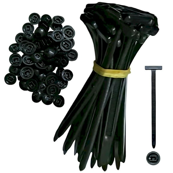 20 Pcs Nylon Universal Cable Tie Buckle, Heavy Duty Self-Locking Zip Ties Holder, Multipurpose Cable Ties Tool for Car Daily Fixing & Plastic Tie Applications