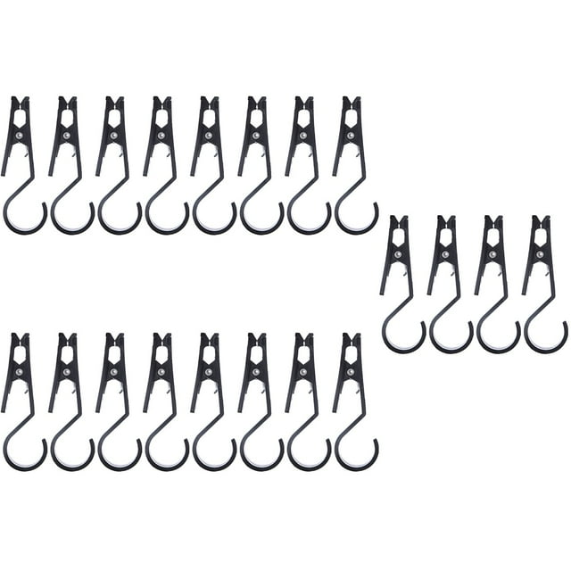 20 Pcs Outdoor Tent Hook Tarps Canopy Clamp Plastic Coat Hangers Clip