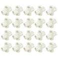 thumbnail image 1 of 20Pcs Fitting, Cross 4 Way Fitting 20mm Connectors Elbow Pipe Fittings Coupling Furniture Corner Connector for DIY Garden Support Structure, White, 1 of 6
