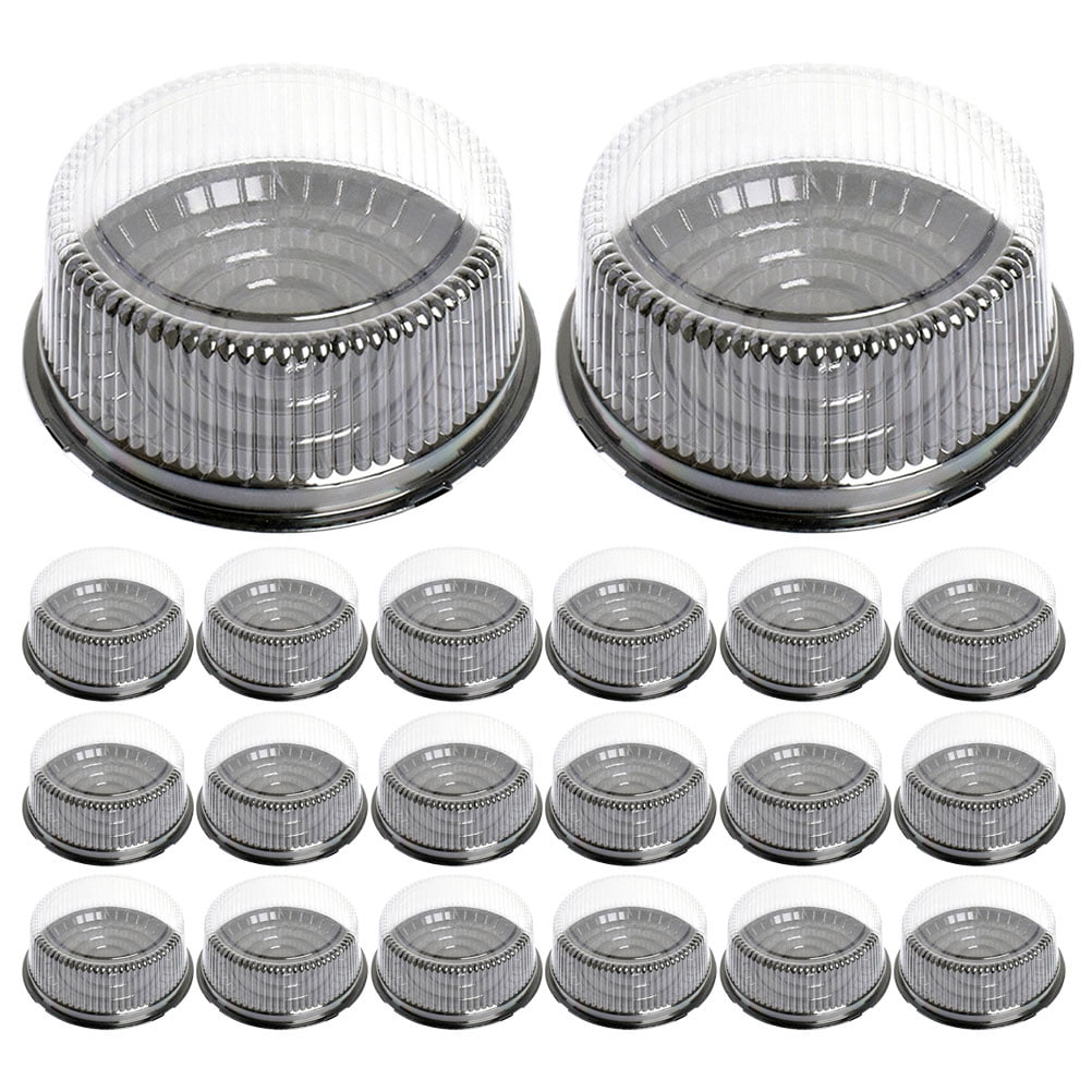 20 Pcs Packing Box Cake Disposable Containers Round Holder Clear Muffin Holders Pie Mousse Portable Carrier