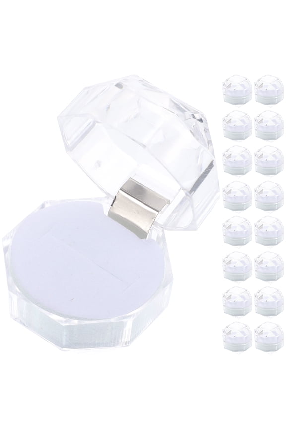 20 Pcs Packing Box The Gift Party Ring Case Wedding Ring Boxes Ring Display Case Ring Organizer Ring Container Bride