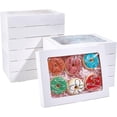 thumbnail image 1 of 20 Pcs Paper Boxes with Window Treat Boxes 9.45x7.28x1.77 Inch Bakery Boxes with PVC Visible Window Gift Packaging Boxes for Wedding Gift Soap Cookies and Party White, 1 of 9
