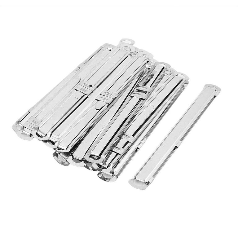 20 Pcs Paper Fastener Filing Clip Hole Punched Paper Holder Storage Silver  Tone