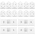 thumbnail image 1 of 20 Pcs Partition Corner Code 90 Degree Bracket Countertop Support Brackets Cabinet Corner Brackets, 1 of 6