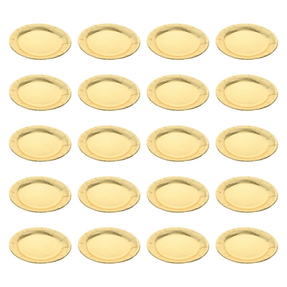 20 Pcs Party Paper Plate Disposable Plastic Plates 100 Units Disposable Hollow Plates