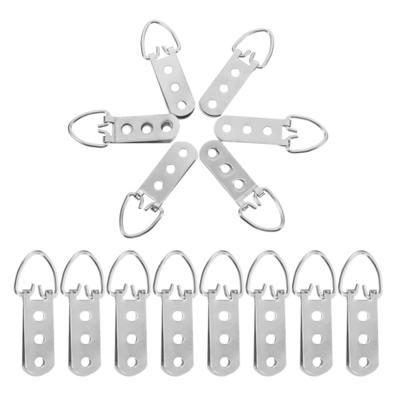 Phenofice Iron D Ring Hangers Silver 20Pcs 2.5In