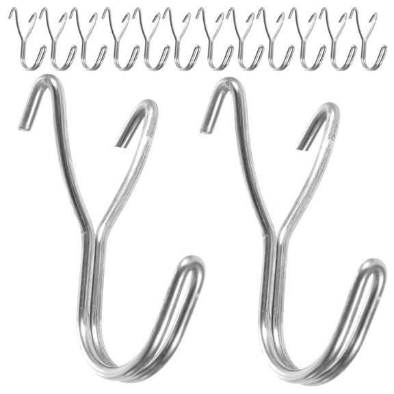 ADDHAT Heavy Duty Metal Pegboard Hooks Silver for Durable Storage Use