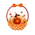 thumbnail image 1 of 20 Pcs Personalized Turkey Pattern Halloween Basket, Clear PVC Candy Storage Bags with Bow, For Thanksgiving Table Display & Fall Favor Prep For Party Organizers-Red, 1 of 3