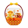 thumbnail image 1 of 20 Pcs Personalized Turkey Pattern Halloween Basket, Clear PVC Candy Storage Bags with Bow, For Thanksgiving Table Display & Fall Favor Prep For Party Organizers-Yellow, 1 of 3