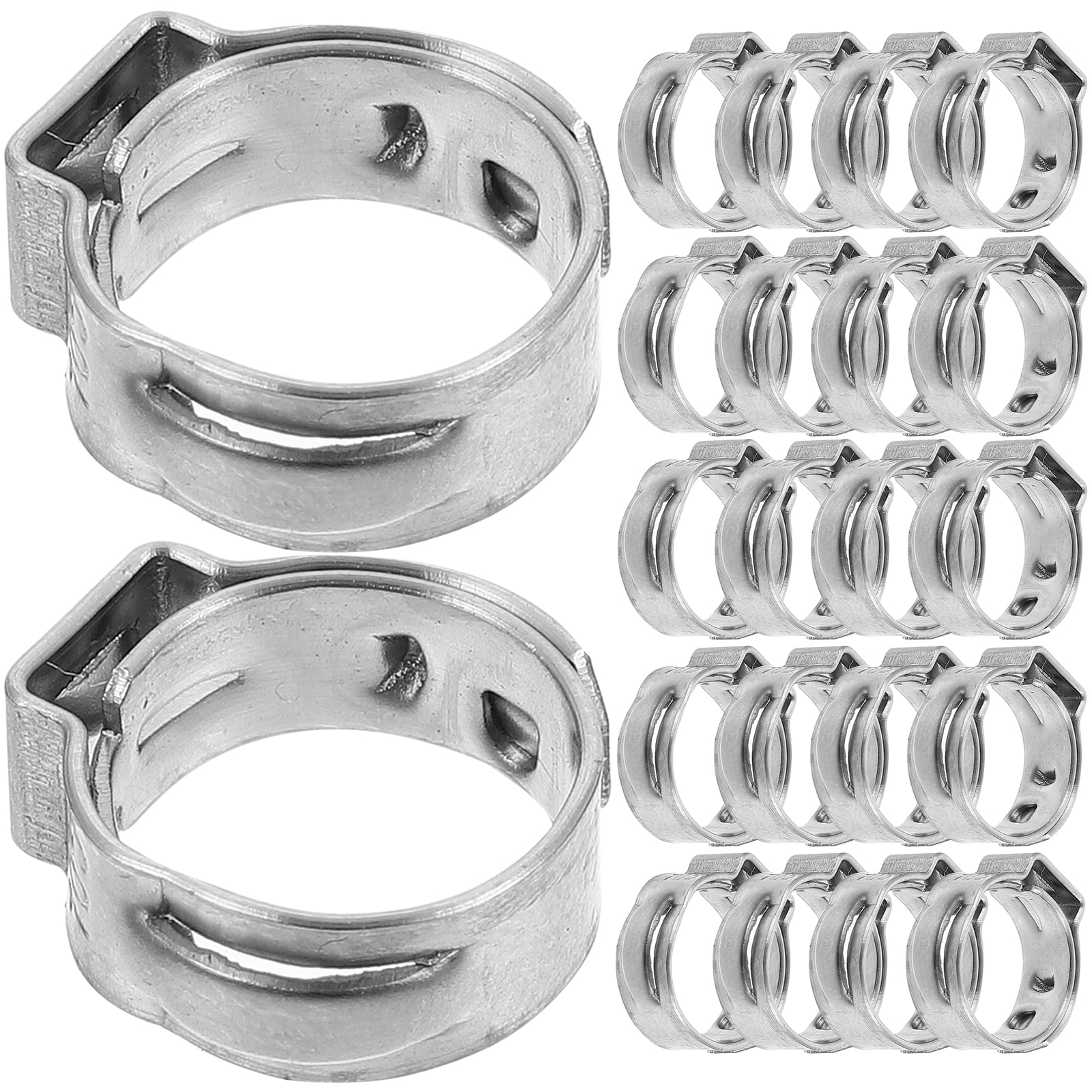 20 Pcs Pipe Clamping Ring Plumbing Tools Pex Tubing Clips Stainless