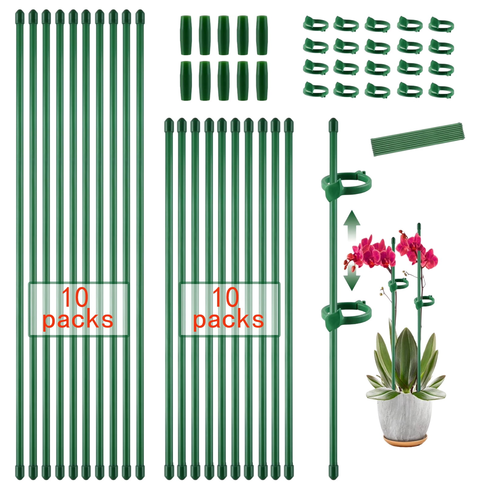 20 Pcs Plant Support Stakes, Garden Stakes for Indoor Plants, Tall ...