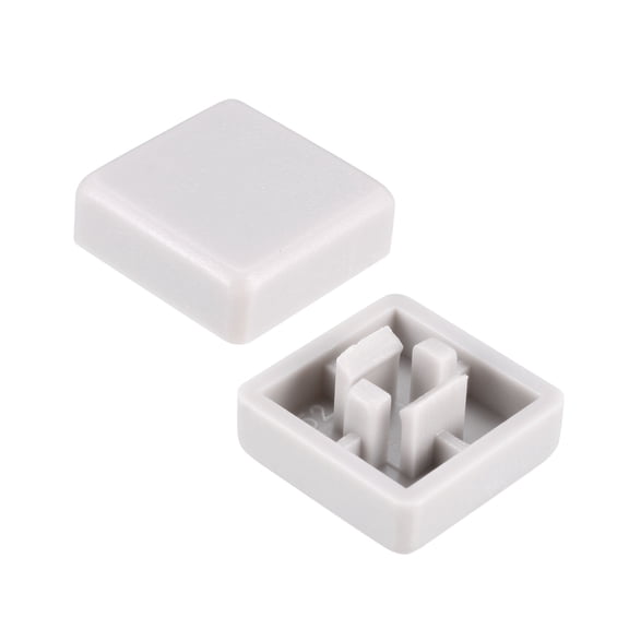 20 Pcs Plastic 12x12mm Pushbutton Tactile Switch Caps Cover Keycaps Grey for 12x12x7.3mm Tact Switch