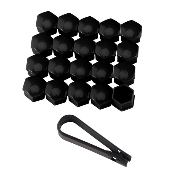 20 Pcs Plastic 17mm Inner Hex Car Wheel Nut Lug Covers Car Wheel Bolt Dust Cap with Removal Clip