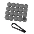thumbnail image 1 of 20 Pcs Plastic Car Wheel Nut Lug Covers, 17mm Inner Hex Width Car Wheel Bolt Dust Cap with Removal Clip, 1 of 8