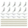 thumbnail image 1 of 20 Pcs Plastic Corner Braces, 1.54" x 0.63" x 1.54" L Shape Bracket, White, 1 of 6