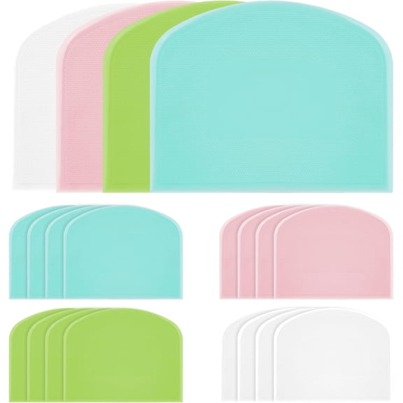 20 Pcs Plastic Dough Scraper, Sourdough Bread Baking Supplies, Multipurpose Flexible Dough Cutter Bowl Scraper Tool, Baking Bench Scraper Kitchen Tools for Cake Bread Pizza Pastry Icing Fondant