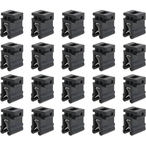 20 Pcs Plastic Edge Mount Cable Tie Brackets Wire Organizer Clips Fasteners