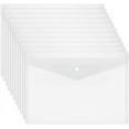 thumbnail image 1 of 20 Pcs Plastic Envelopes Poly Envelopes Clear Waterproof Envelope Folder with Button Closure, Home, Work, Outdoor and Office Organization, 1 of 7