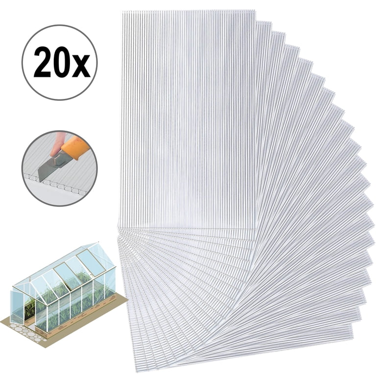 Aoodor 6-Pack Polycarbonate Greenhouse Panels – 24"x72", 4mm Thick, UV Protected 11 thumbnail image