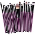 thumbnail image 1 of 20 Pcs Portable Makeup Brush Set, Makeup Brush Set tools Make-up Toiletry Kit Wool Makeup Brush Set, Foundation Brush, Eye Shadow Brush Set Product, Purple, 1 of 8