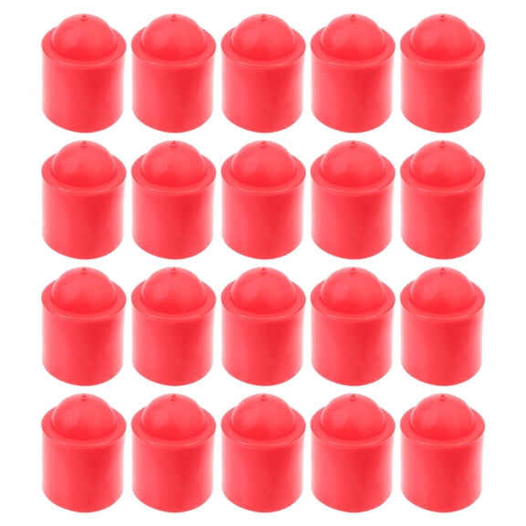 TAILTOSS Billiard Cues End Protector Red Rubber Cover for Snooker Protection 20Pcs