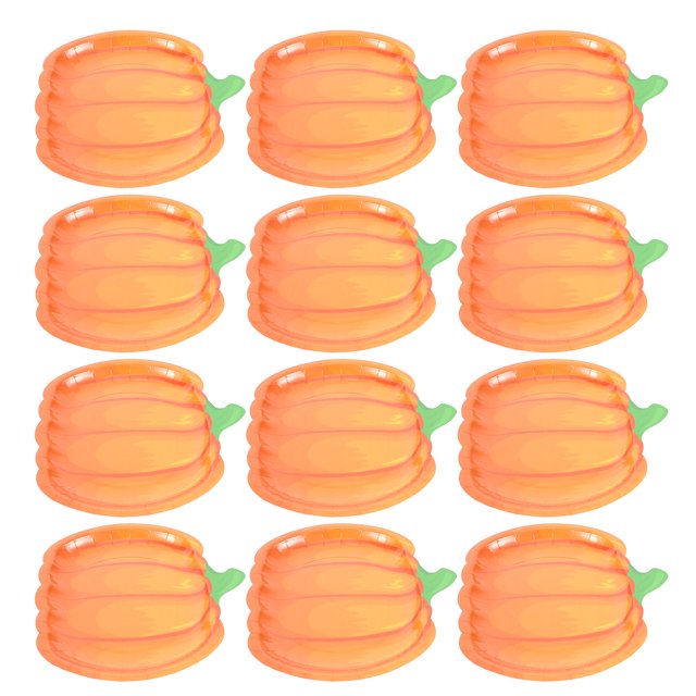 20 Pcs Pumpkin Paper Pallet Fall Decor Halloween Paper Plates Birthday