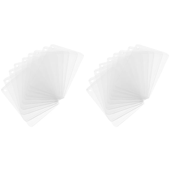 20 Pcs Punch Card Set Card Sleeves Cards Cover Game Cards Protectors Clear Deck Protectors Photo Cards Sleeves