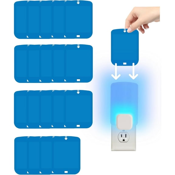 20 Pcs Refill Cartridges for Stem Flying Insect Light Trap, Replacement Glue Card Compatible with Wondercide Indoor Plug-in Blue Light Trap for Fly Bug Mosquito Gnat