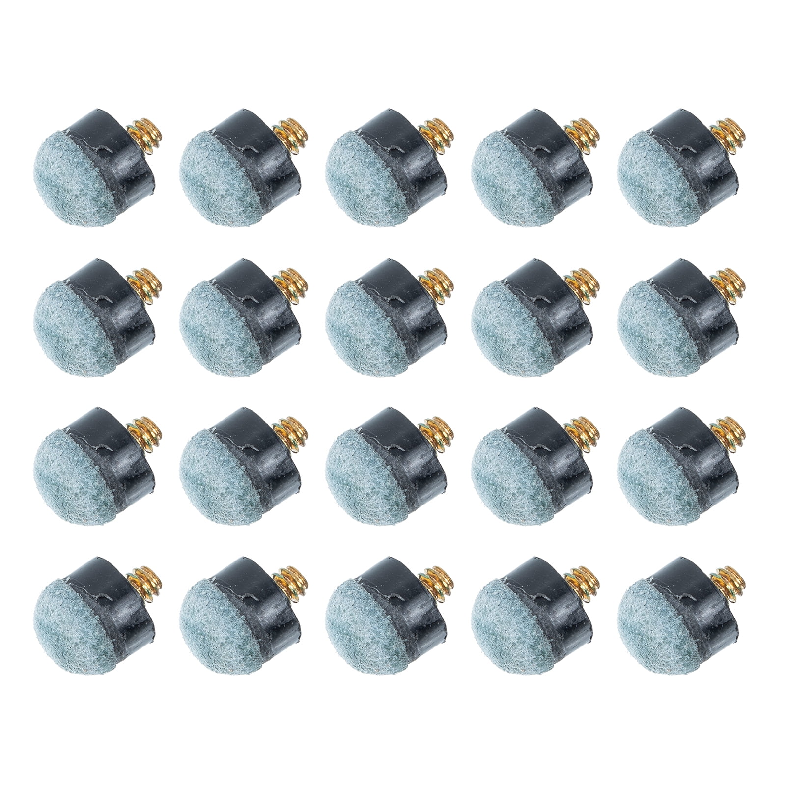 20 Pcs Replacement Pool Cue Tips Billiard Cue Leather Tips Screw Cue Stick Tips