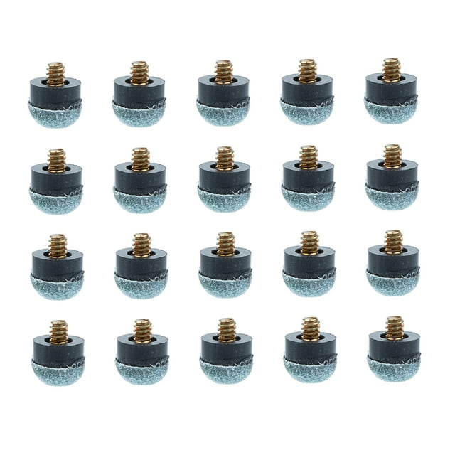 20 Pcs Replacement Pool Cue Tips Billiard Cue Leather Tips Screw Cue