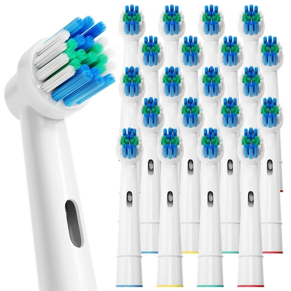 20 Pcs Replacement Toothbrush Heads Compatible with Oral-B, Electric Brush Heads for Oral B Replacement Heads Refill Pro 500/1000/1500/3000/3757/5000/7000/7500/8000