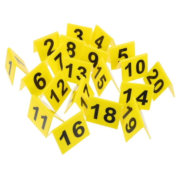 20 Pcs Restaurant Number Plate Emblems Game Supplies Desktop Table Numbers Number Marker