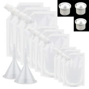 20 Pcs Reusable Concealable Drinking Flasks Plastic Liquor Pouch with Funnel;20 Pcs Reusable Concealable Drinking Flasks Plastic Liquor Pouch