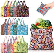 20 Pack Reusable Grocery Bags, Foldable Shopping Bags with Handle, Large Washable Tote Bags for Groceries and Travel