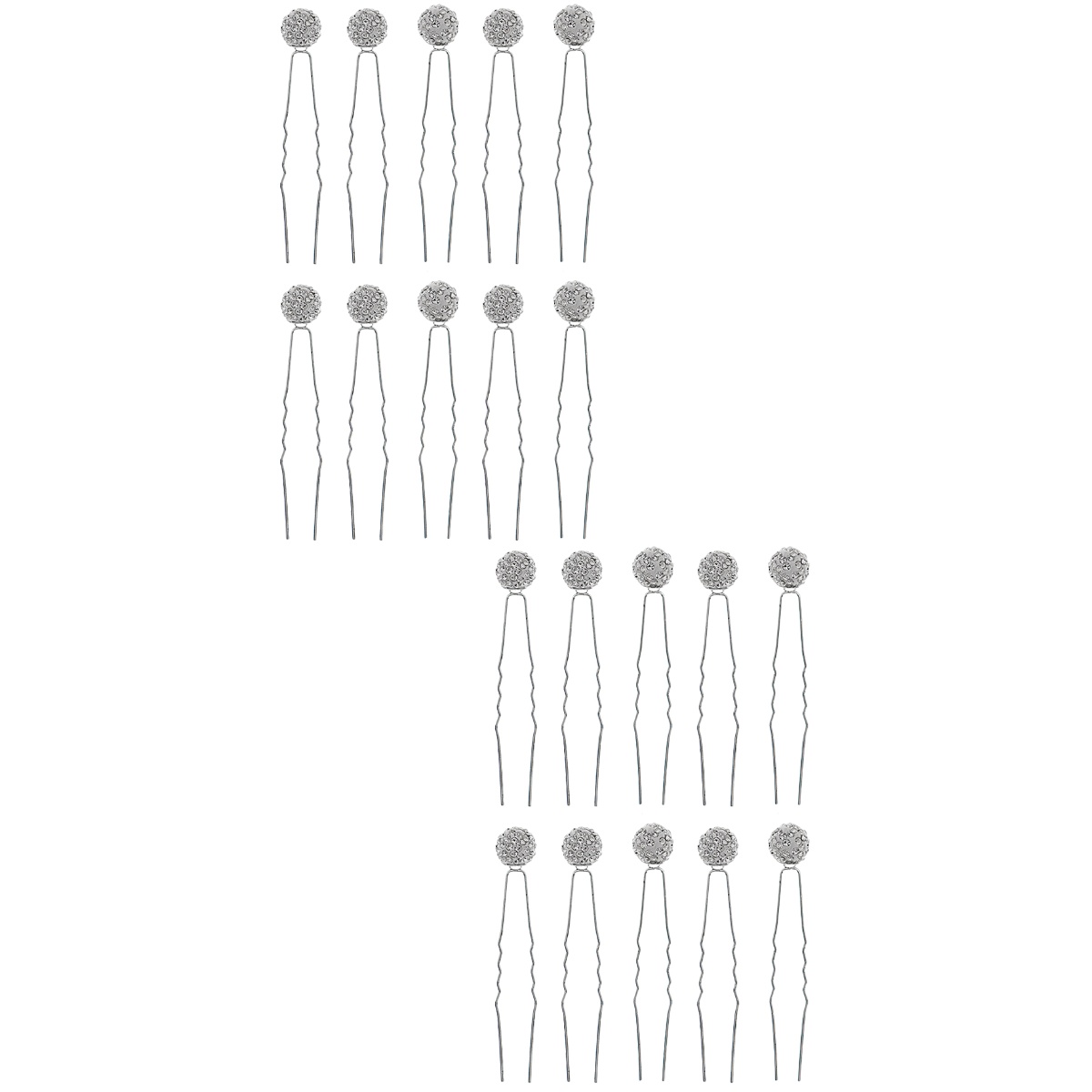 Kristall-Bobby-Pins – Silberfarbene Haarspangen Mit Glitzer, Ca. 8 Cm Lang, Für Hochzeit & Party